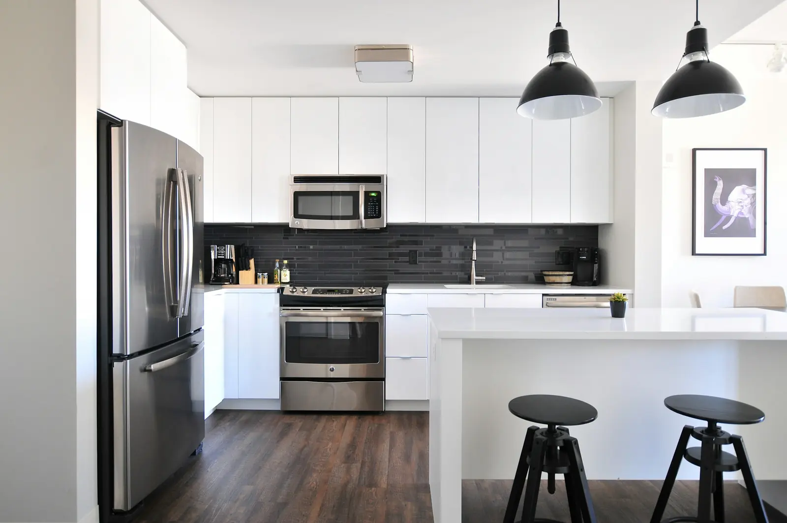 A new kitchen after construction cleanup